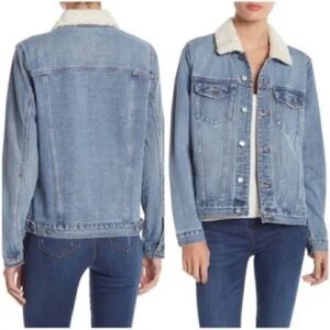 EUC BlankNYC Denim Shearling Jacket